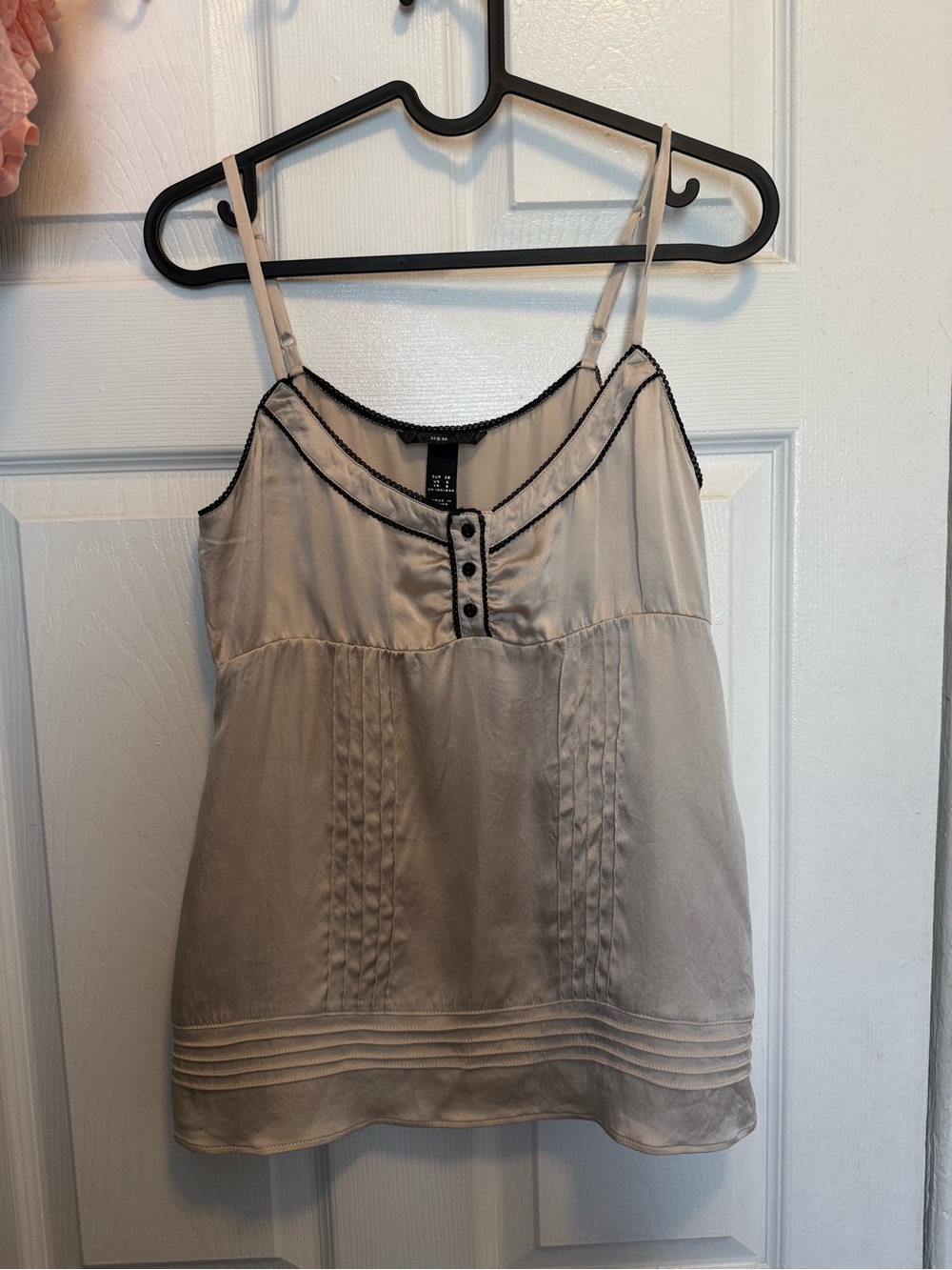 Vintage H&M Silk babydoll cami pinkish nude